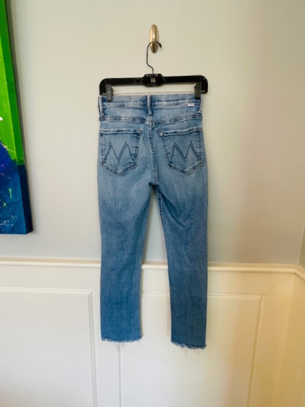Mother The Insider Crop Step Fray Monkey In The Middle Comfort Stretch Mid Rise - Picture 7 of 12